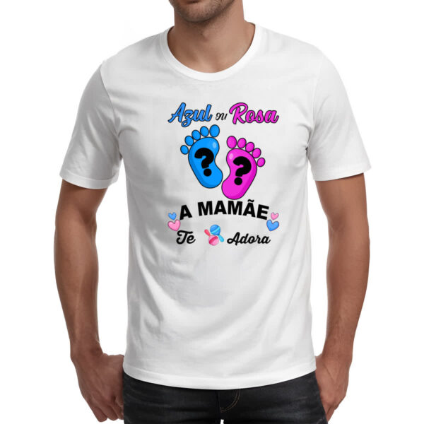 Camiseta Unissex Cha Revelacao Mamae te adora - Imagem 2