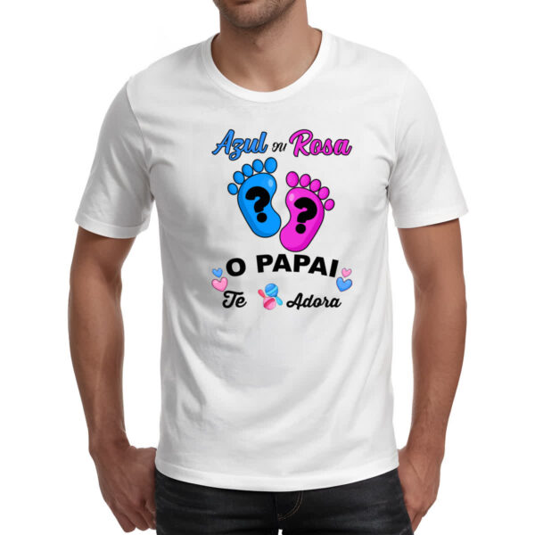 Camiseta Unissex Cha Revelacao Papai te adora - Imagem 2