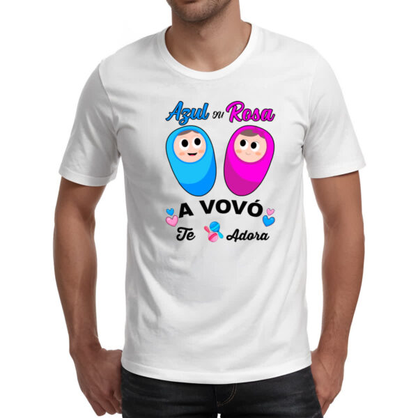 Camiseta Unissex Cha Revelacao a Vovo te adora - Imagem 2