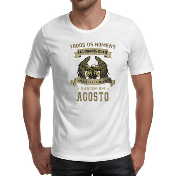 Camiseta Unissex Homem Lenda Aguia Agosto - Imagem 2