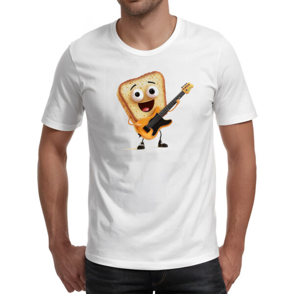 Camiseta Unissex Pao de forma guitarrista - Imagem 2