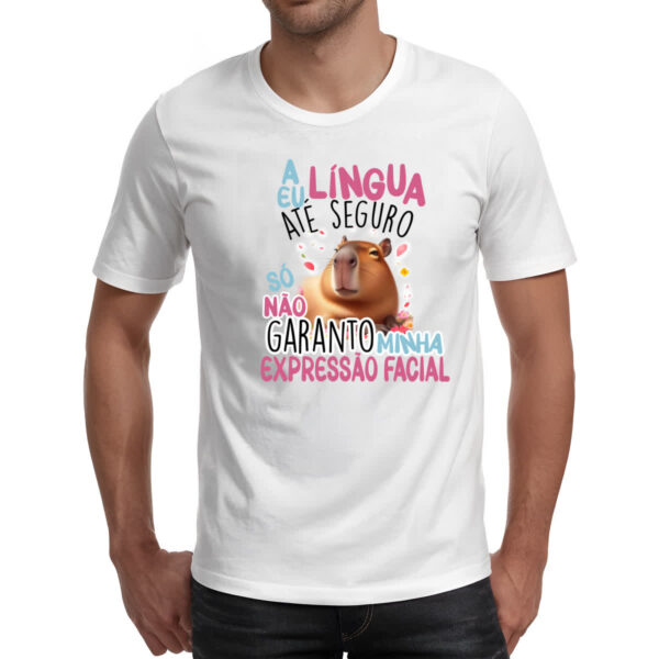 Camiseta Unissex Capivara lingua eu seguro - Imagem 2