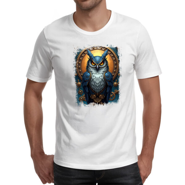 Camiseta Unissex Coruja Steampunk Style - Imagem 2
