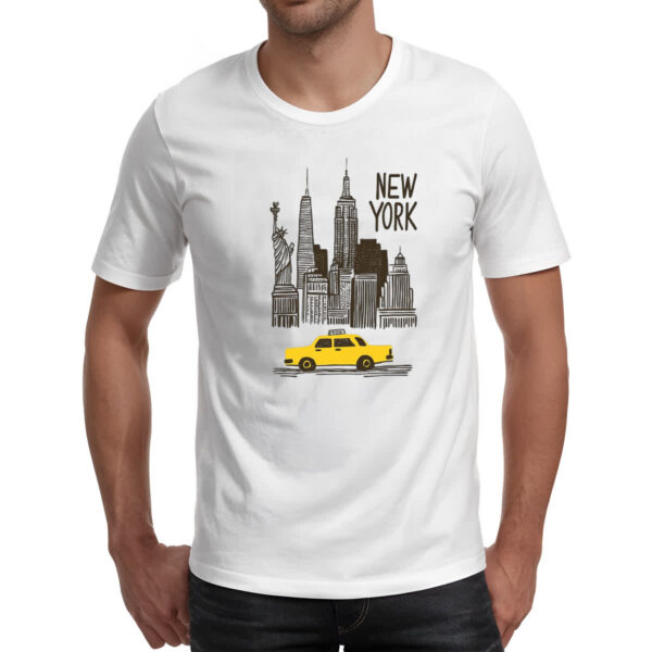 Camiseta Unissex New York Pintura Nanquim - Imagem 2