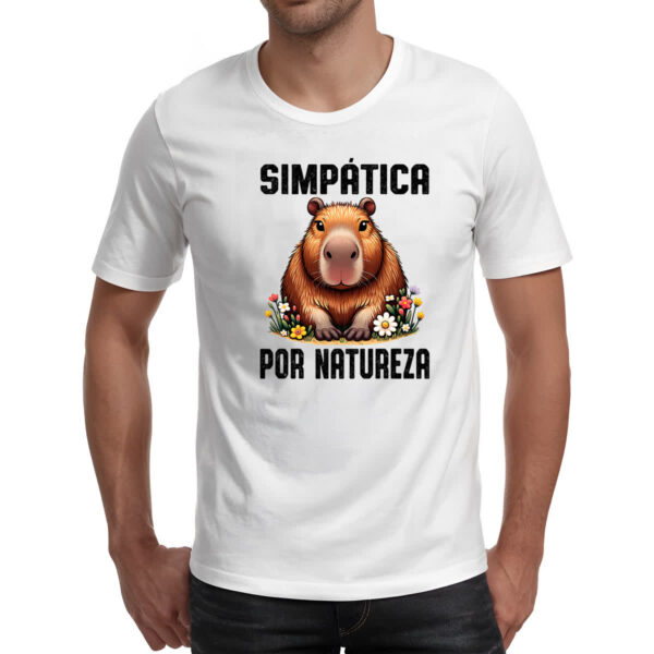 Camiseta Unissex Capivara Simpatica por Natureza - Imagem 2