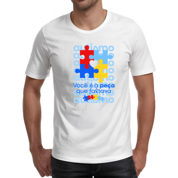 Camiseta Unissex Autismo peca que faltava - Imagem 2
