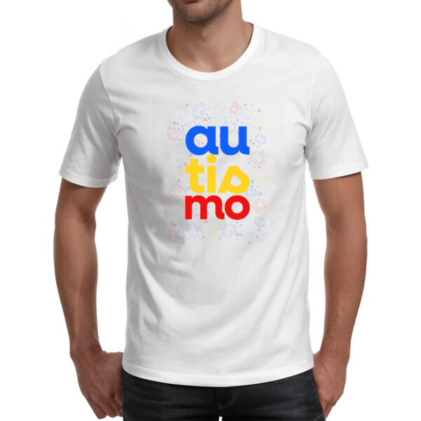 Camiseta Unissex Autismo pecas quebra-cabeca - Imagem 2