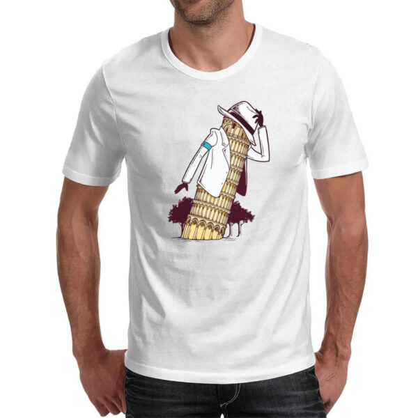 Camiseta Unissex Torre Pizza Jackson Smooth Criminal - Imagem 2