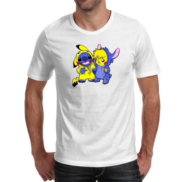 Camiseta Unissex Stitch and Pikachu - Imagem 2