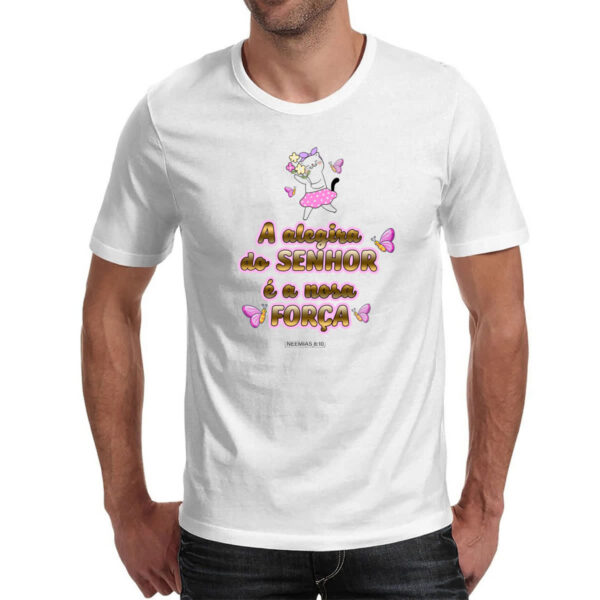 Camiseta Unissex Versiculo Fofinho Alegria do senhor - Imagem 2