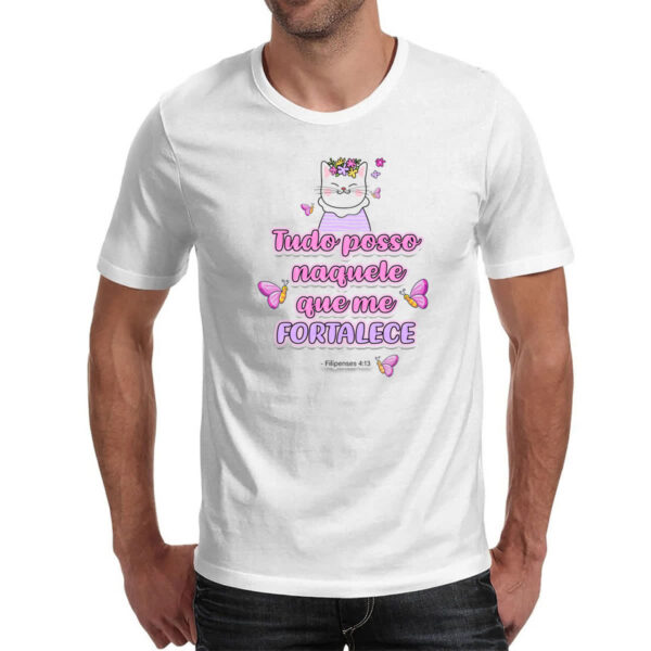 Camiseta Unissex Versiculo Fofinho tudo posso - Imagem 2