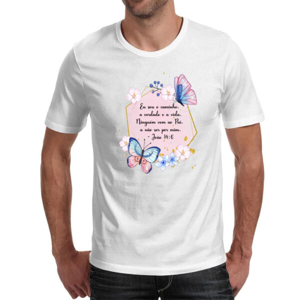 Camiseta Unissex Versiculo moldurado eu sou o caminho - Imagem 2