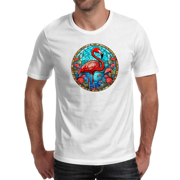 Camiseta Unissex Vitral Flamingo - Imagem 2