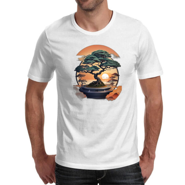 Camiseta Unissex Bonsai sunset japan - Imagem 2