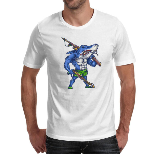 Camiseta Unissex Tubarao cacador armado - Imagem 2