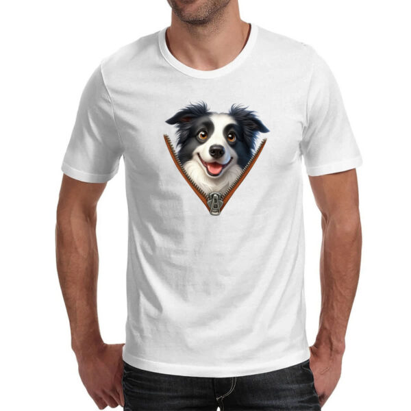 Camiseta Unissex Border Collie no Ziper - Imagem 2