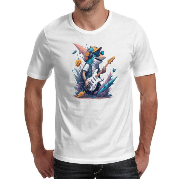 Camiseta Unissex Tubarao guitarrista - Imagem 2
