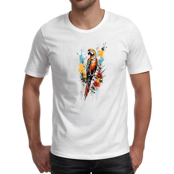 Camiseta Unissex Arara splash art - Imagem 2