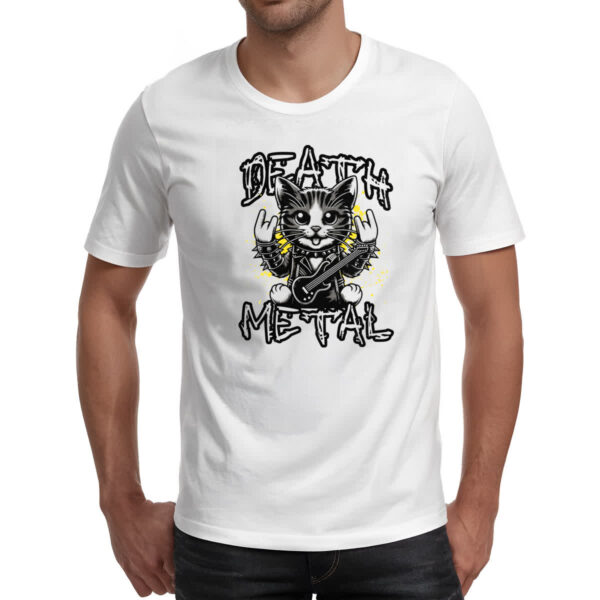 Camiseta Unissex Gato Death Metal - Imagem 2