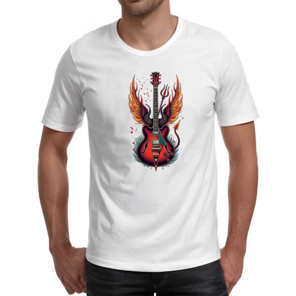 Camiseta Unissex Guitarra demoniaca - Imagem 2