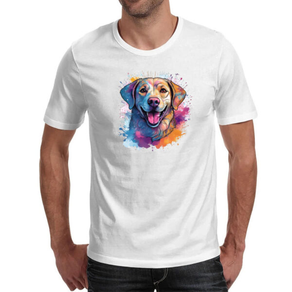 Camiseta Unissex Labrador Retriever watercolor art - Imagem 2