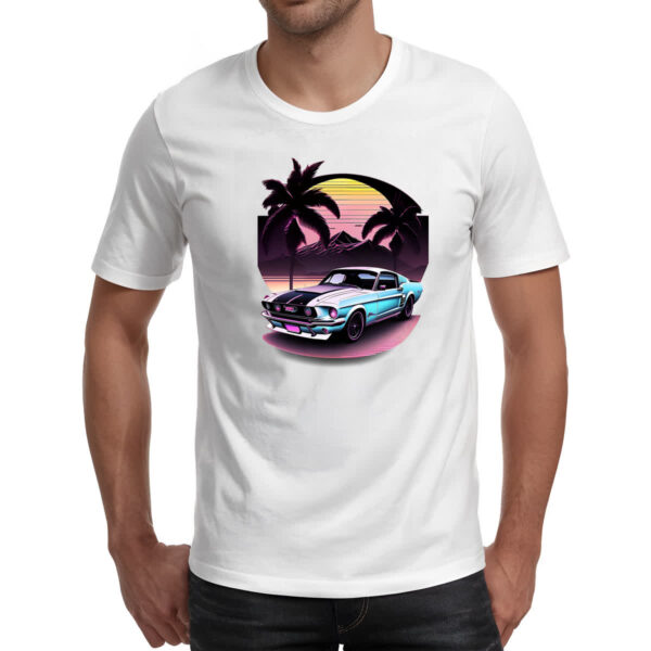 Camiseta Unissex Mustang Sunset Arte - Imagem 2