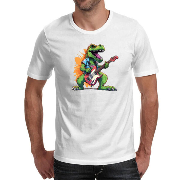 Camiseta Unissex T-Rex Guitarrista - Imagem 2