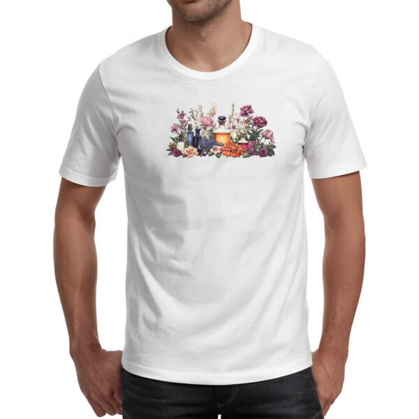 Camiseta Unissex Perfume alquimia de flores - Imagem 2