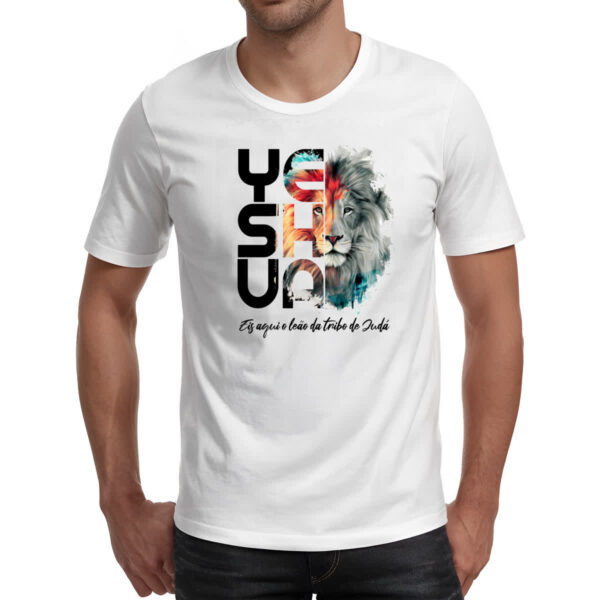 Camiseta Unissex Yeshua - Leao da tribo de Juda - Imagem 2