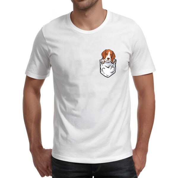 Camiseta Unissex Cachorro Golden Retriever no bolso - Imagem 2