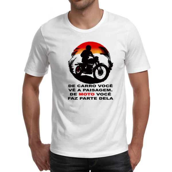 Camiseta Unissex Moto parte da paisagem - Imagem 2