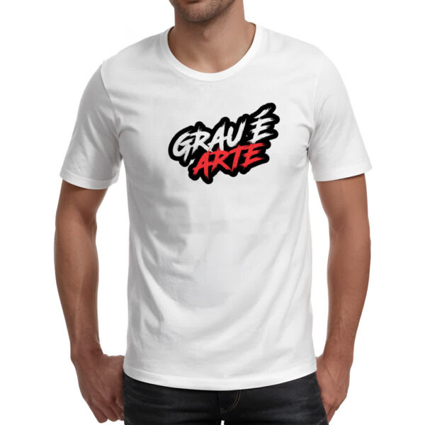 Camiseta Unissex Grau e arte - Imagem 2