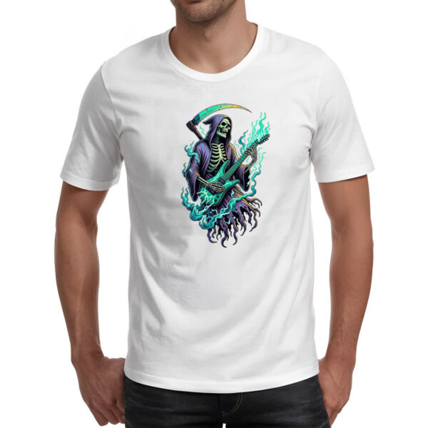 Camiseta Unissex Morte tocando guitarra - Imagem 2