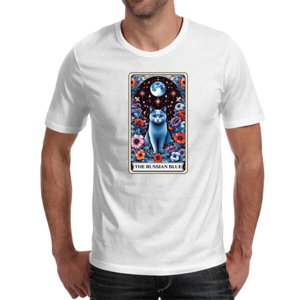 Camiseta Unissex Taro gato Azul russo - Imagem 2