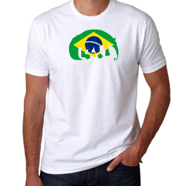 Camiseta Unissex Tamandua Bandeira Fauna Brasileira - Imagem 3