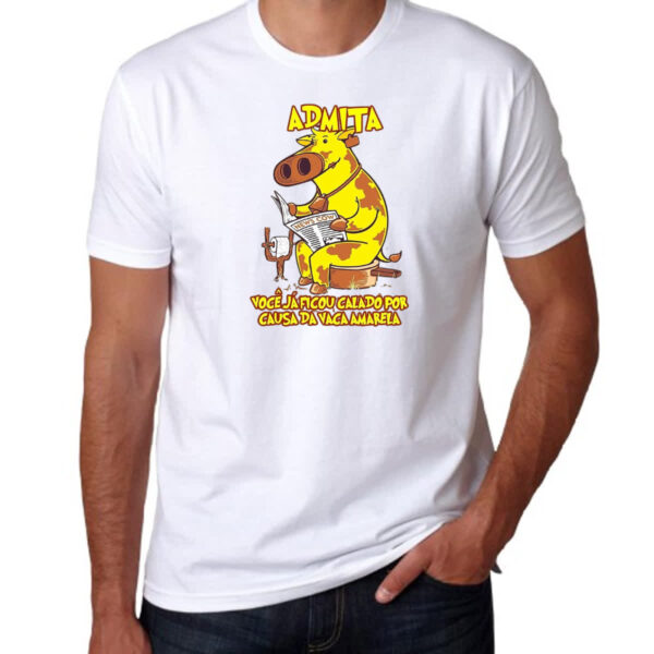 Camiseta Unissex Calado pela vaca amarela - Imagem 3