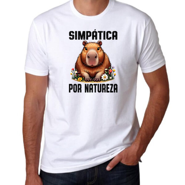Camiseta Unissex Capivara Simpatica por Natureza - Imagem 3