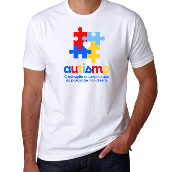 Camiseta Unissex Autismo coracao entende - Imagem 3