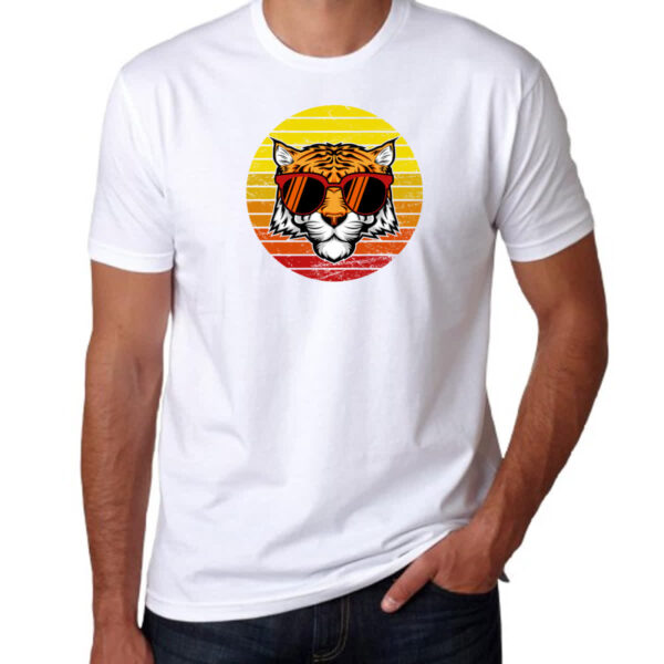 Camiseta Unissex Tigre ray ban sunset - Imagem 3