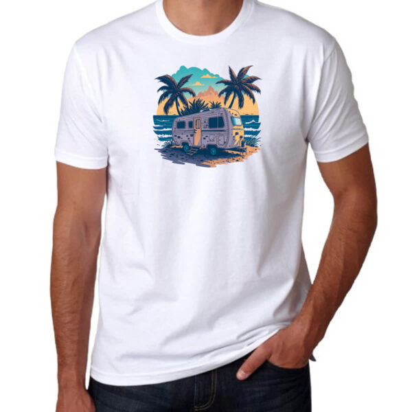 Camiseta Unissex Trailer Acampamento Sunset - Imagem 3
