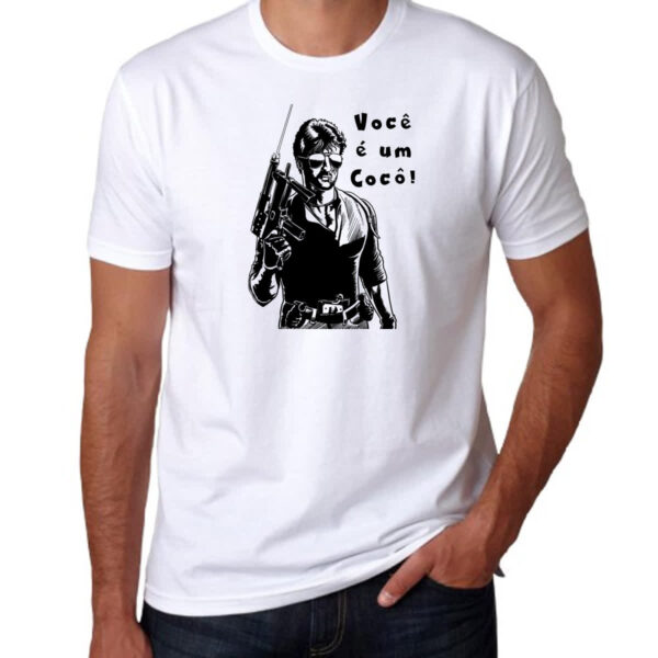 Camiseta Unissex Stallone Cobra voce e um coco - Imagem 3
