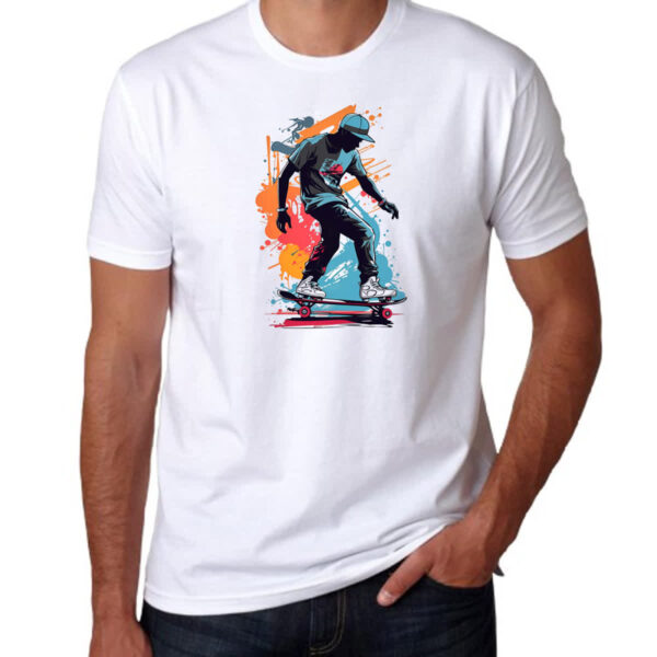Camiseta Unissex Street Skate Art Splash - Imagem 3