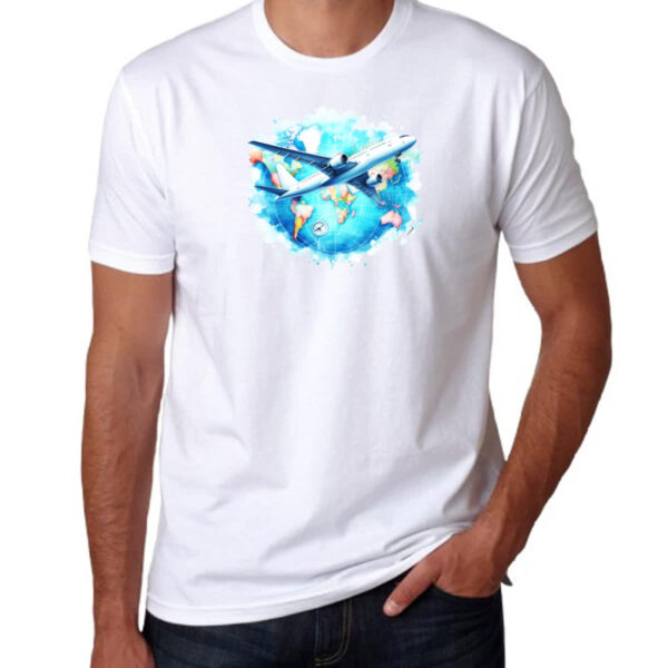Camiseta Unissex Viagem aviao turismo - Imagem 3