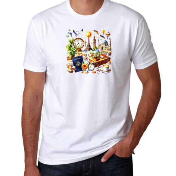 Camiseta Unissex Viagem passaporte turismo - Imagem 3