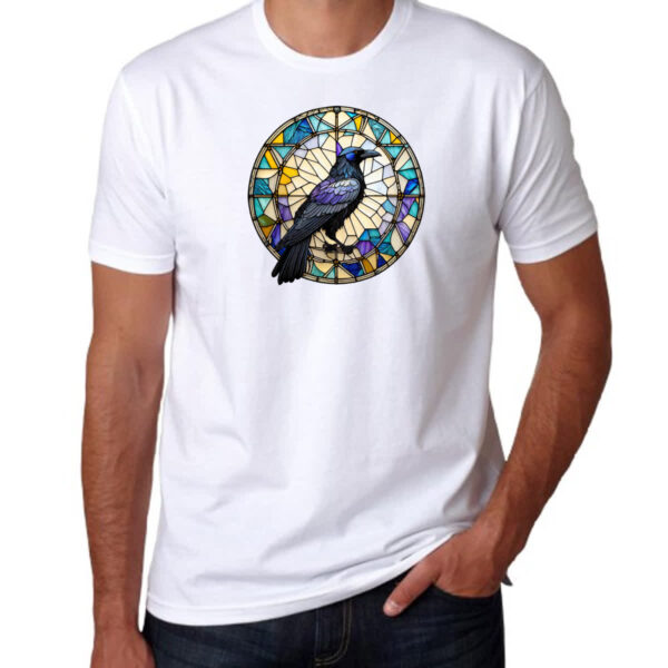 Camiseta Unissex Vitral corvo - Imagem 3