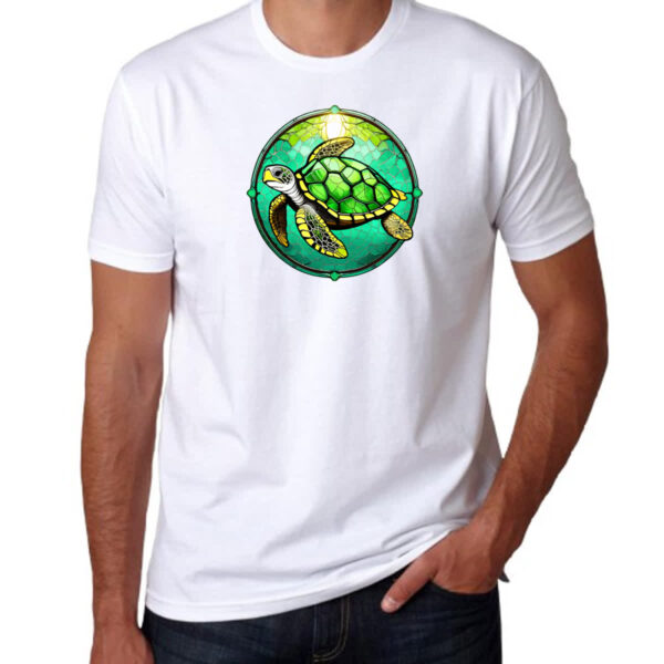Camiseta Unissex Vitral tartaruga - Imagem 3