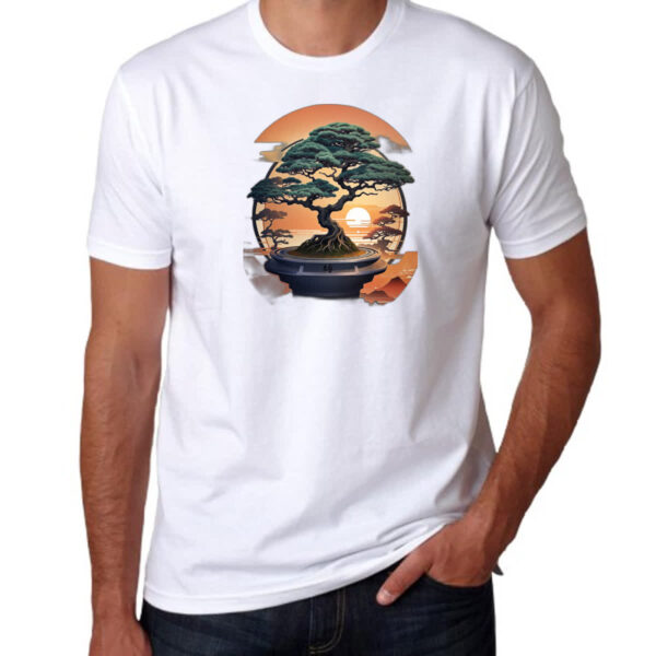 Camiseta Unissex Bonsai sunset japan - Imagem 3