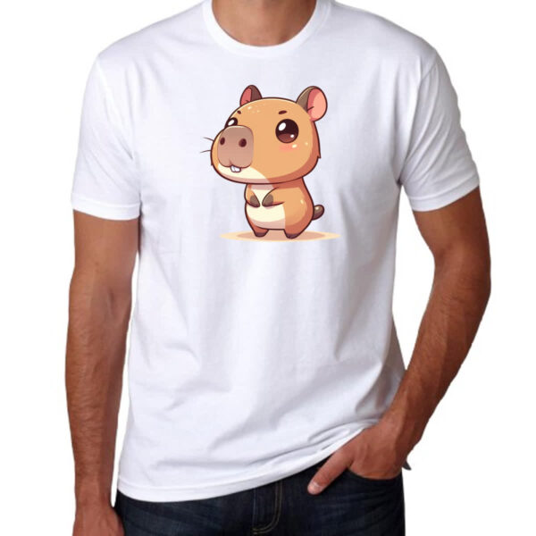 Camiseta Unissex Capivara Chibi - Imagem 3