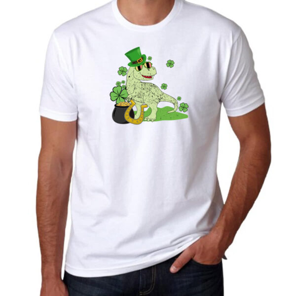 Camiseta Unissex T-Rex St Patricks day - Imagem 3