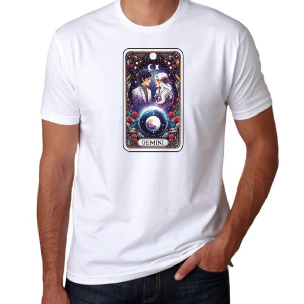 Camiseta Unissex Signo Carta Taro Gemeos - Imagem 3
